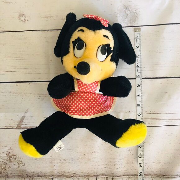Vintage  Mickey Minnie Hippo Pluto Walt Disney Characters Plush Toy Stuffed - Picture 11 of 12